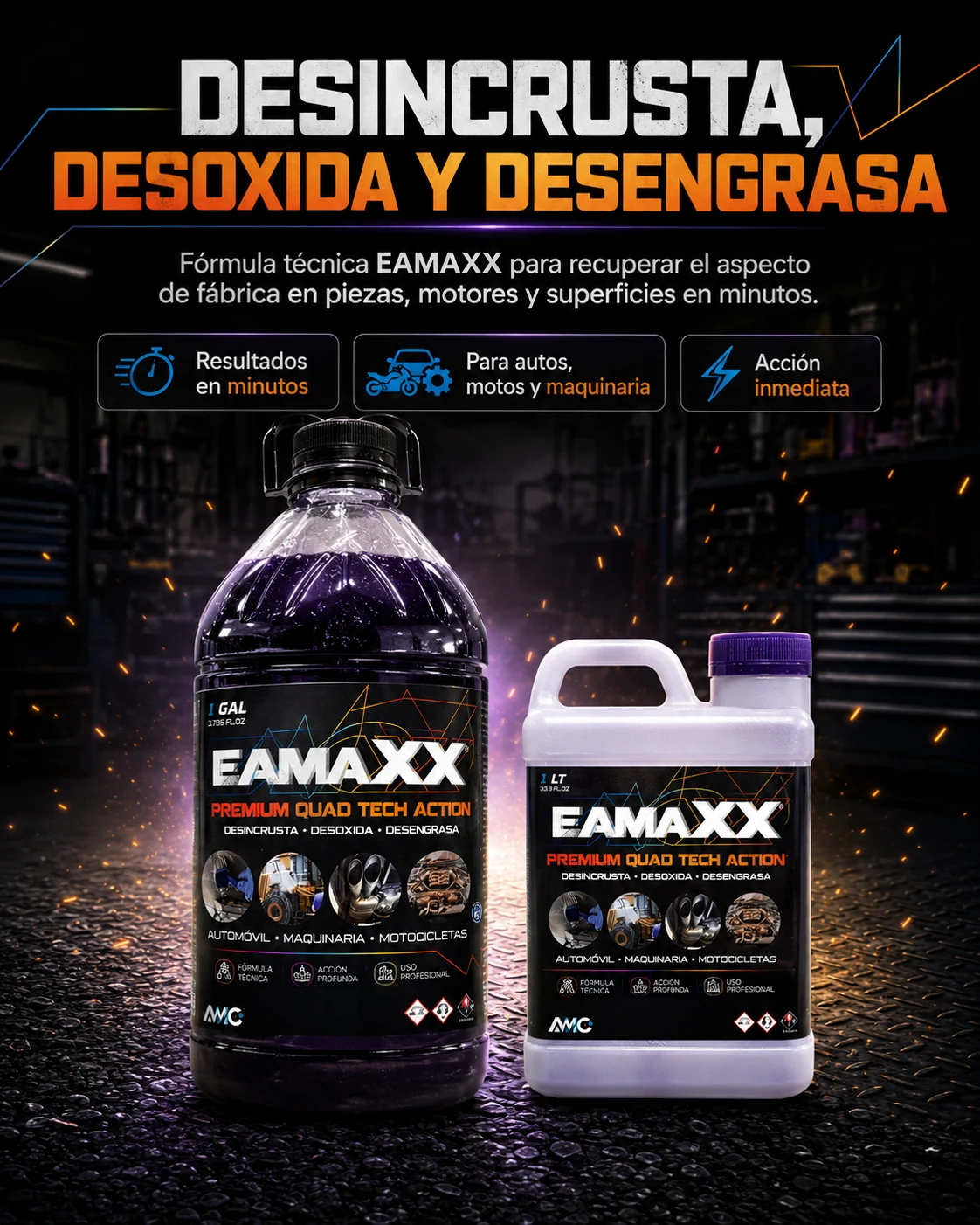 EAMAXX desincrusta, desoxida y desengrasa
