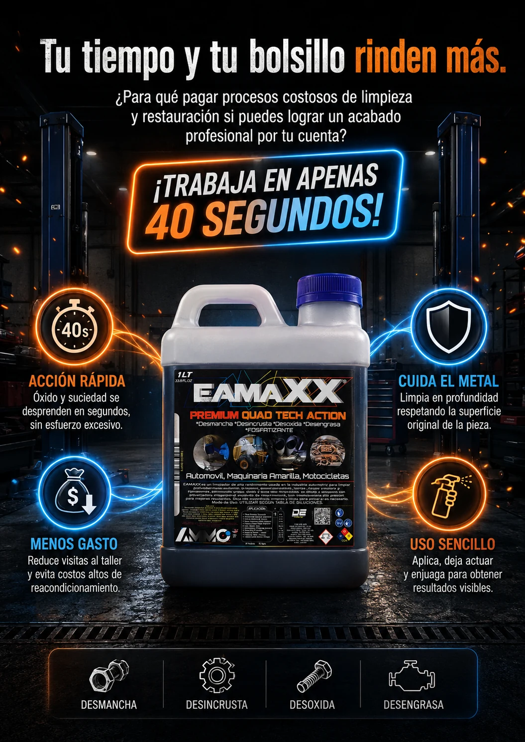EAMAXX trabaja en 40 segundos