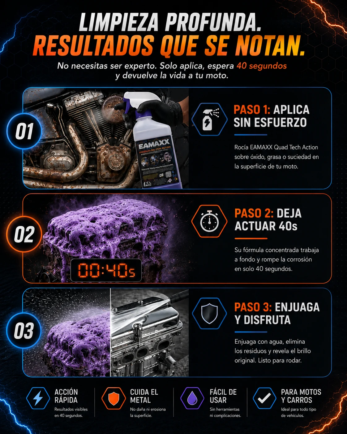 Limpieza profunda en tres pasos